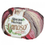 Lanoso Alpacana  Fine Print 35% шерсть 40% акрил 25% альпака 220 м 100 гр